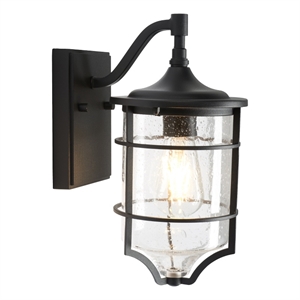 Safavieh Rueda 8.5 &quot Steel and Glass Outdoor Wall Sconce Set Of 2 in Bronze