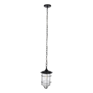 Safavieh Rueda 8.2 &quot Steel and Glass Outdoor Pendant in Bronze