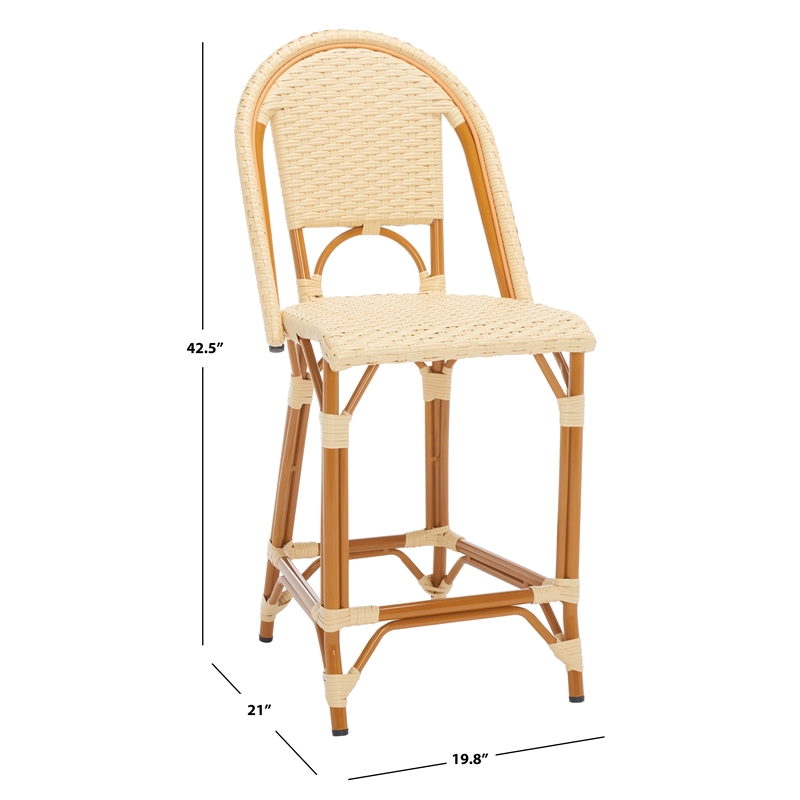 Safavieh California Metal Counter Stool in Natural