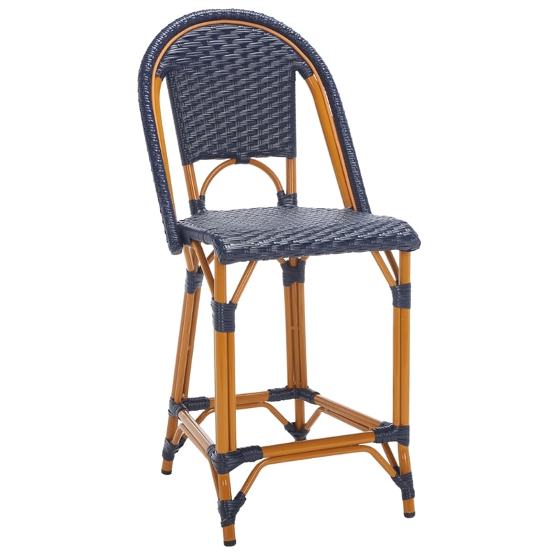 Safavieh California Metal Counter Stool in Navy