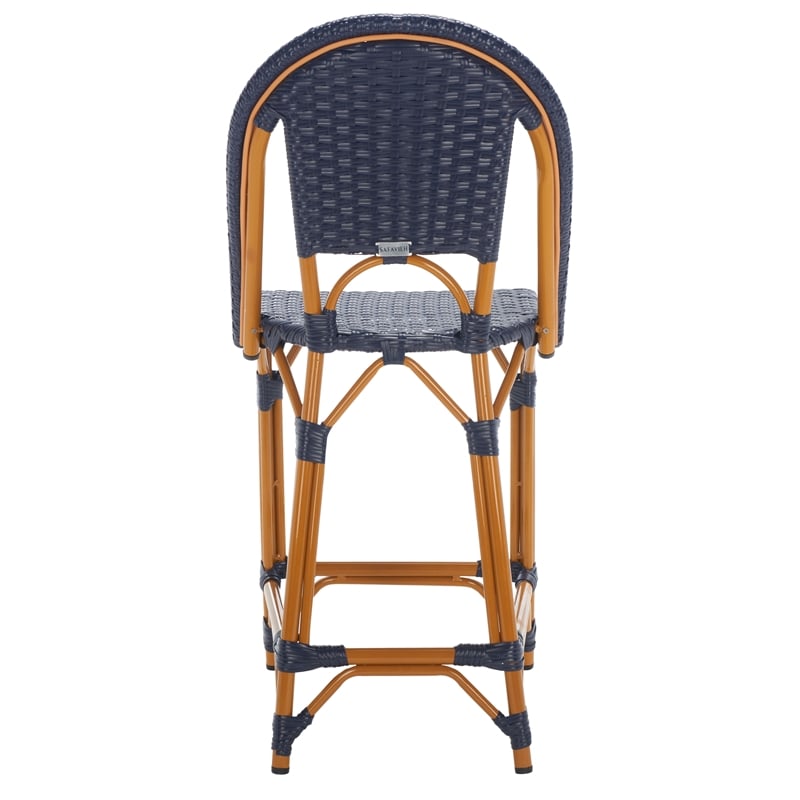 Safavieh California Metal Counter Stool in Navy