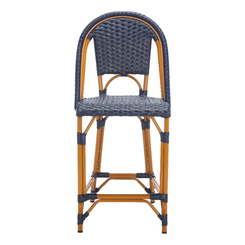Safavieh California Metal Counter Stool in Navy