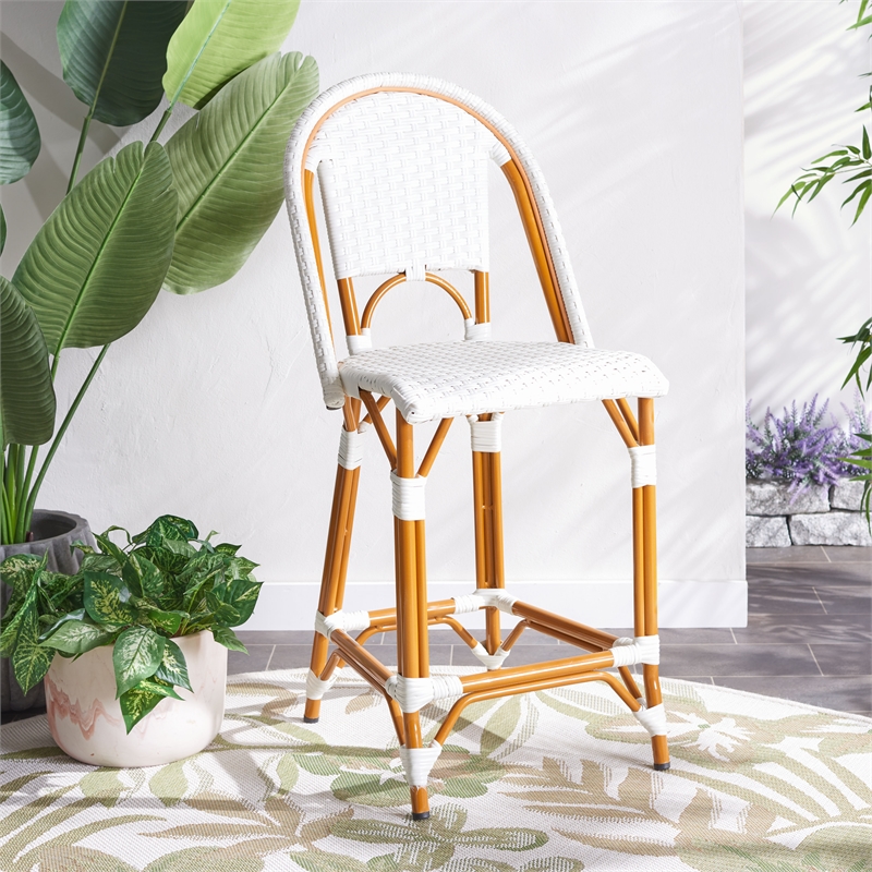 Safavieh California Metal Counter Stool in White