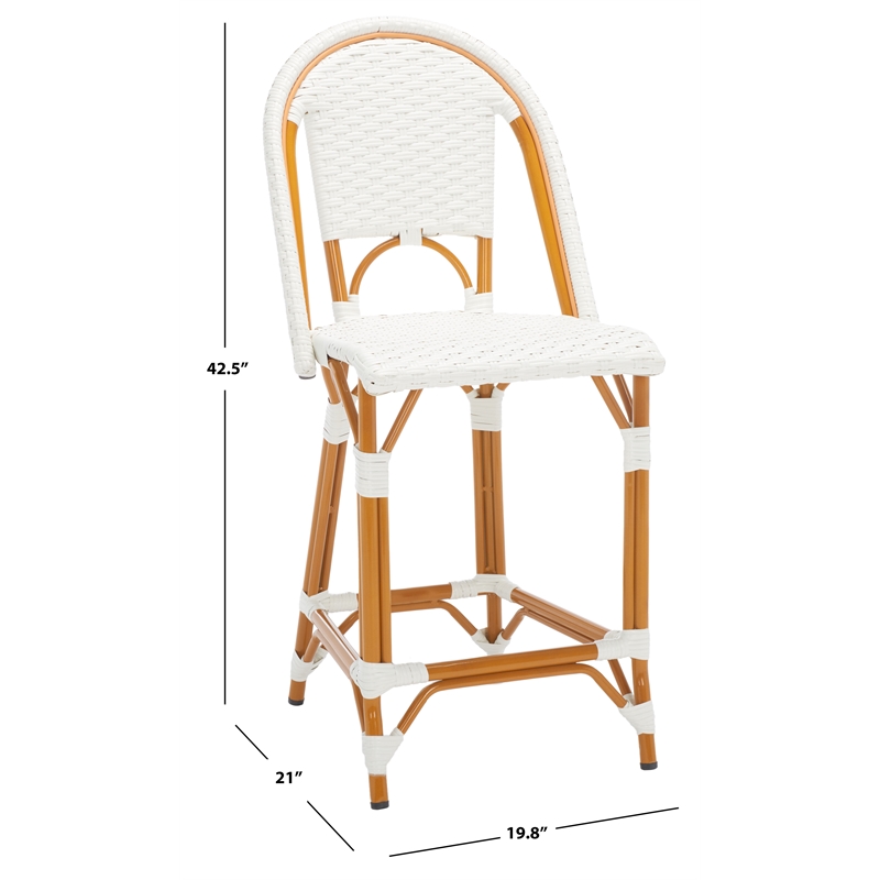Safavieh California Metal Counter Stool in White