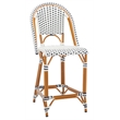 Safavieh California Metal Counter Stool in White / Navy
