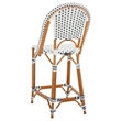 Safavieh California Metal Counter Stool in White / Navy