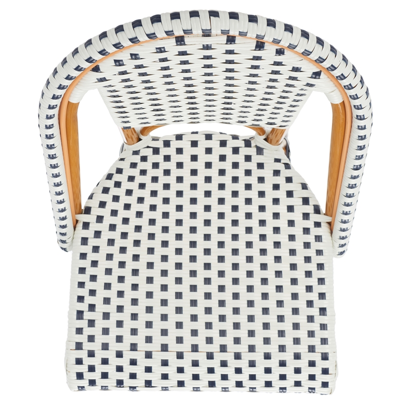 Safavieh California Metal Counter Stool in White / Navy