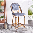 Safavieh California Metal Counter Stool in Navy / White