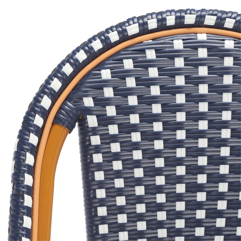 Safavieh California Metal Counter Stool in Navy / White