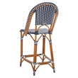 Safavieh California Metal Counter Stool in Navy / White