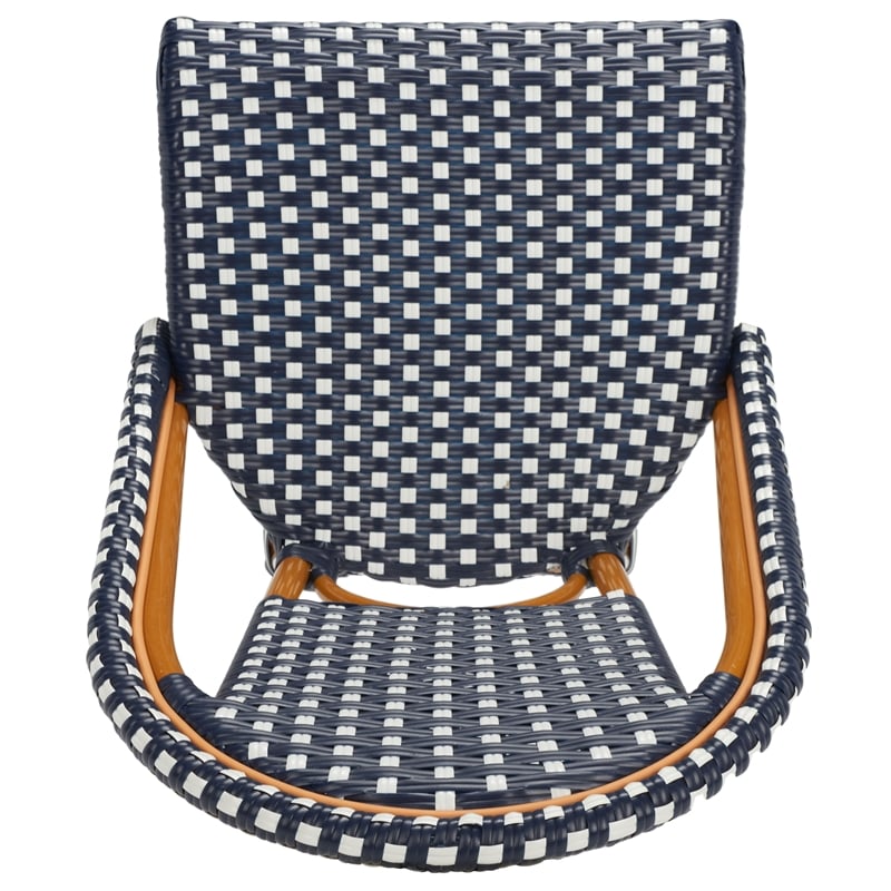 Safavieh California Metal Counter Stool in Navy / White