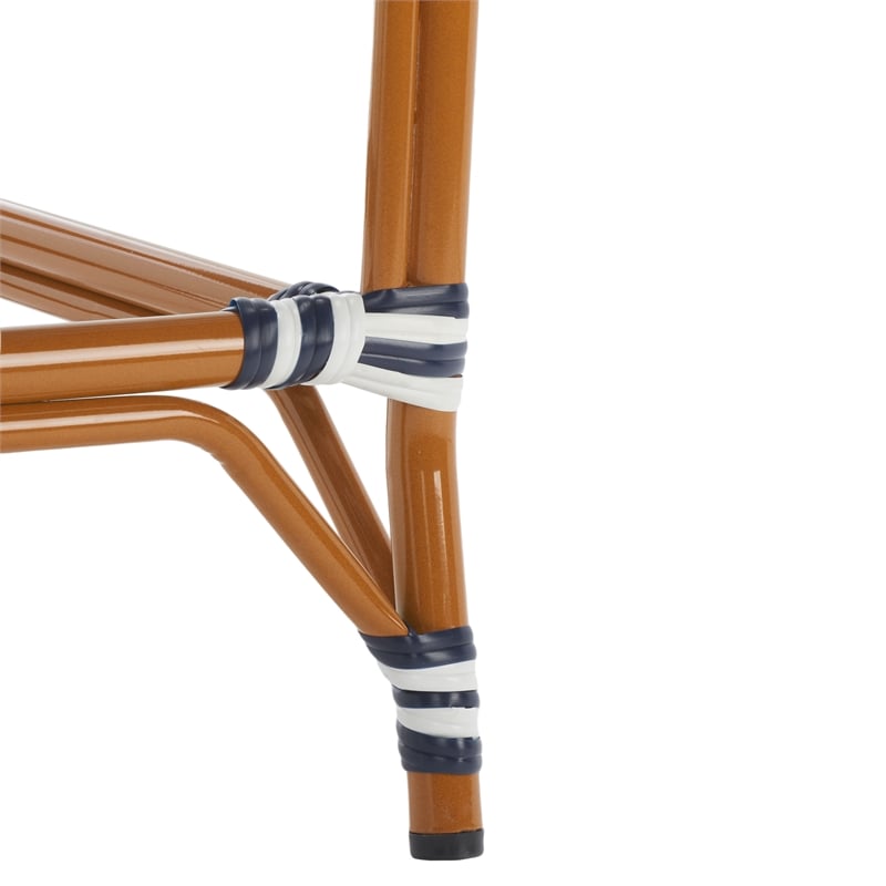 Safavieh California Metal Counter Stool in Navy / White