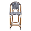 Safavieh California Metal Counter Stool in Navy / White