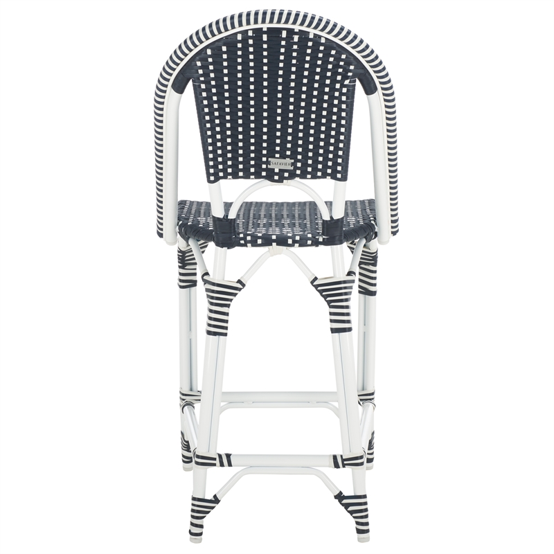 Safavieh California Metal Counter Stool in Navy / Navy
