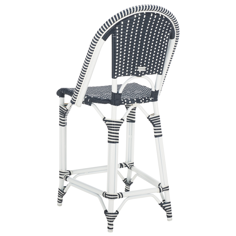 Safavieh California Metal Counter Stool in Navy / Navy