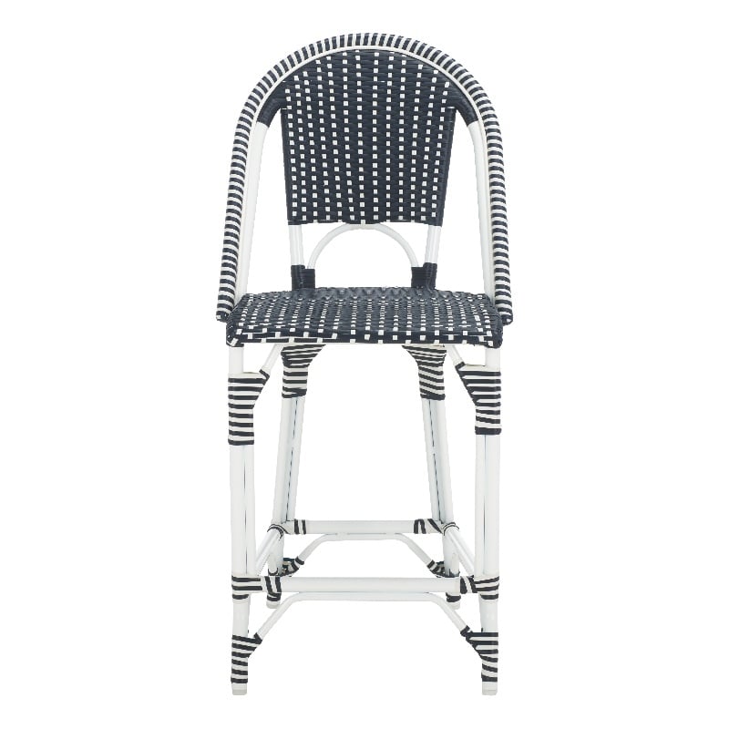 Safavieh California Metal Counter Stool in Navy / Navy