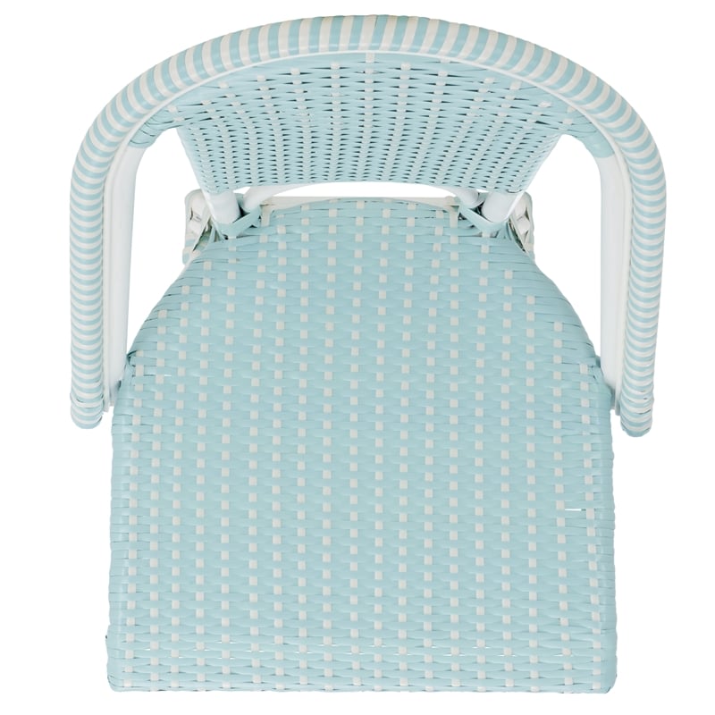 Safavieh California Metal Counter Stool in Baby Blue / White