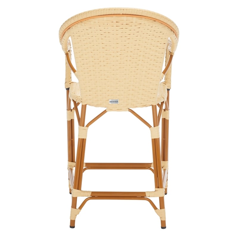 Safavieh California Metal Counter Stool w/ Arm in Natural