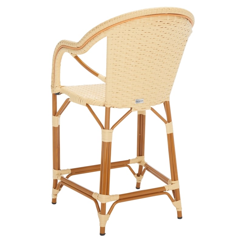 Safavieh California Metal Counter Stool w/ Arm in Natural