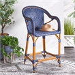Safavieh California Metal Counter Stool w/ Arm in Navy