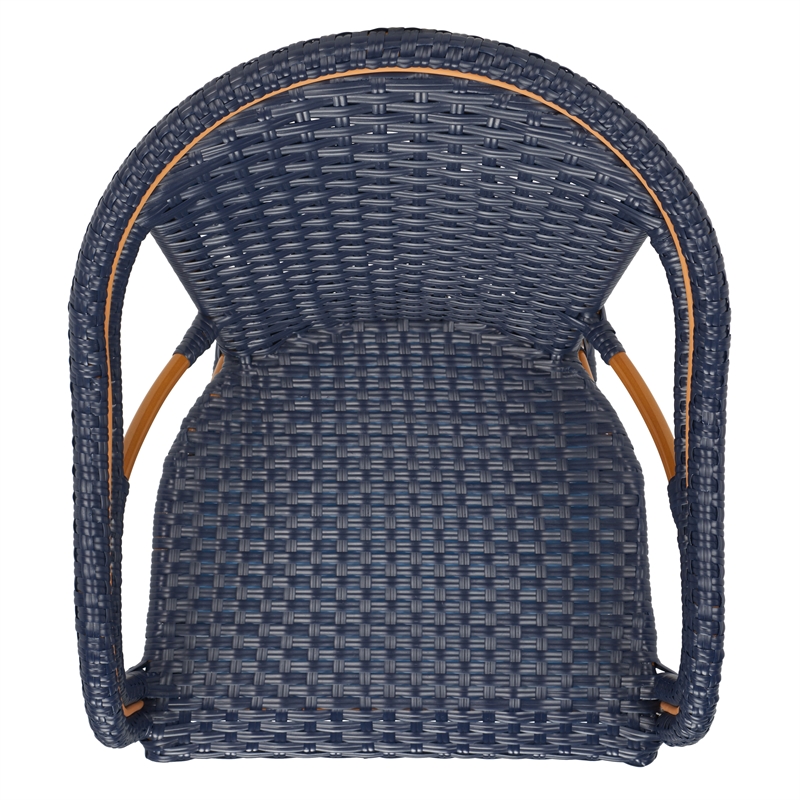 Safavieh California Metal Counter Stool w/ Arm in Navy