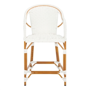 Safavieh California Metal Counter Stool w/ Arm  in White