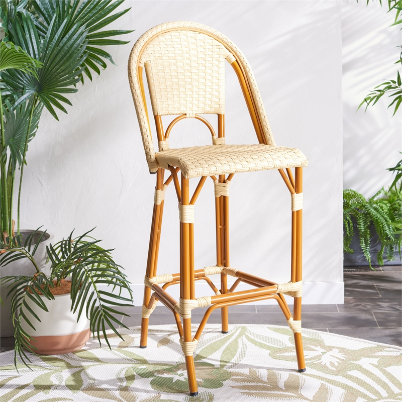 Safavieh California Metal Bar Stool in Natural