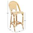 Safavieh California Metal Bar Stool in Natural