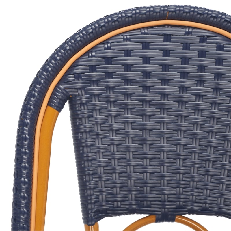 Safavieh California Metal Bar Stool in Navy