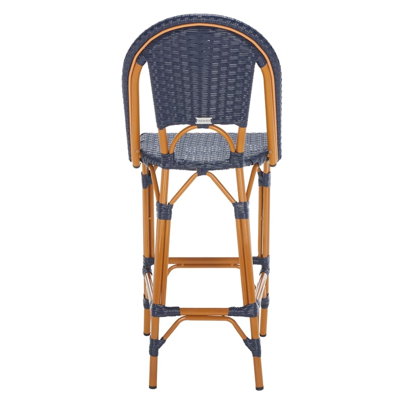 Safavieh California Metal Bar Stool in Navy