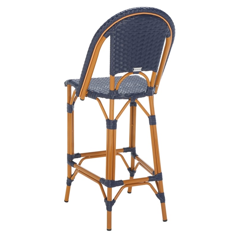 Safavieh California Metal Bar Stool in Navy