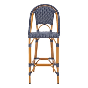 Safavieh California Metal Bar Stool in Navy