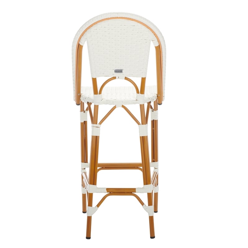Safavieh California Metal Bar Stool in White