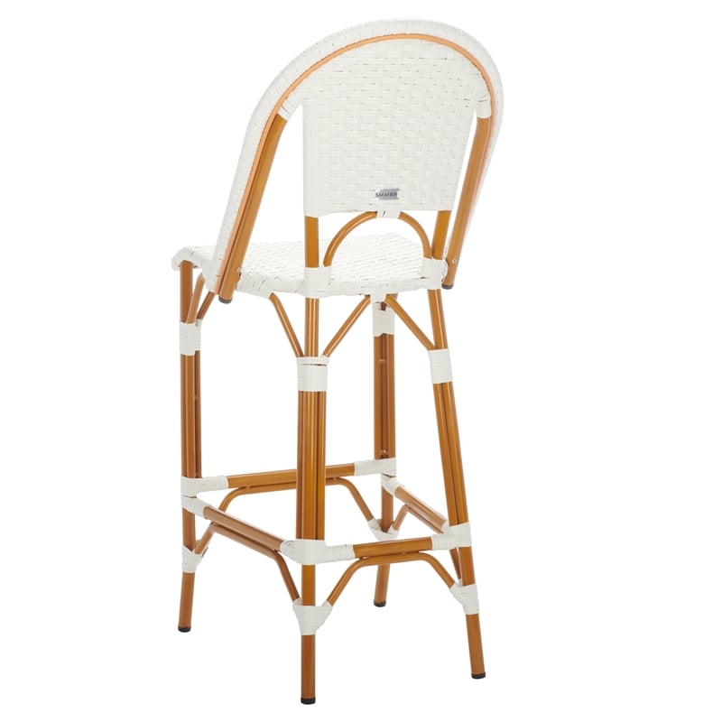 Safavieh California Metal Bar Stool in White