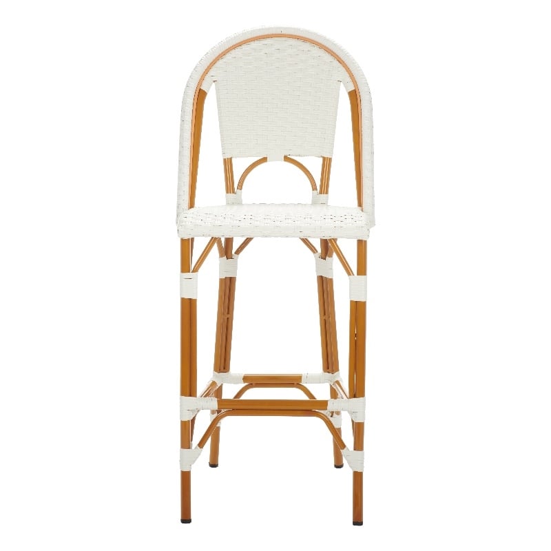Safavieh California Metal Bar Stool in White