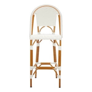 Safavieh California Metal Bar Stool in White