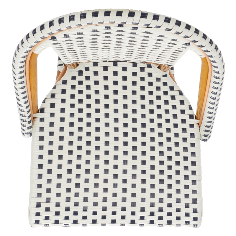 Safavieh California Metal Bar Stool in White / Navy