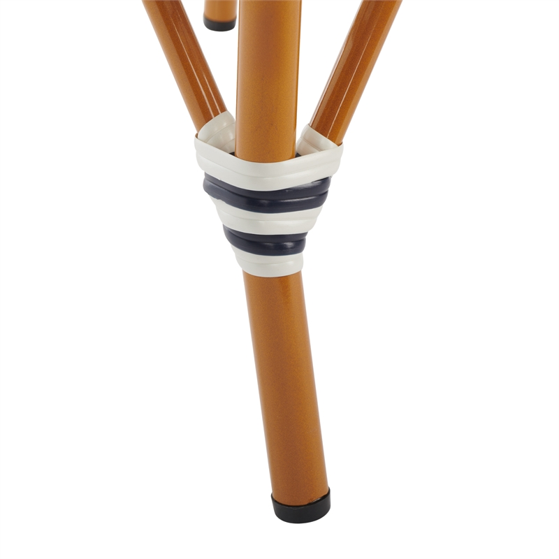 Safavieh California Metal Bar Stool in White / Navy