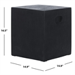 Safavieh Cube In/Outdoor Concrete Accent Stool in Black
