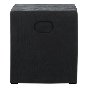Safavieh Cube In/Outdoor Concrete Accent Stool in Black