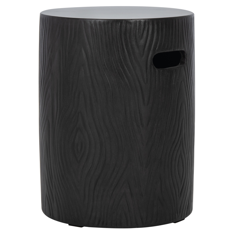 Safavieh Trunk  In/Outdoor Concrete Accent Stool in Black