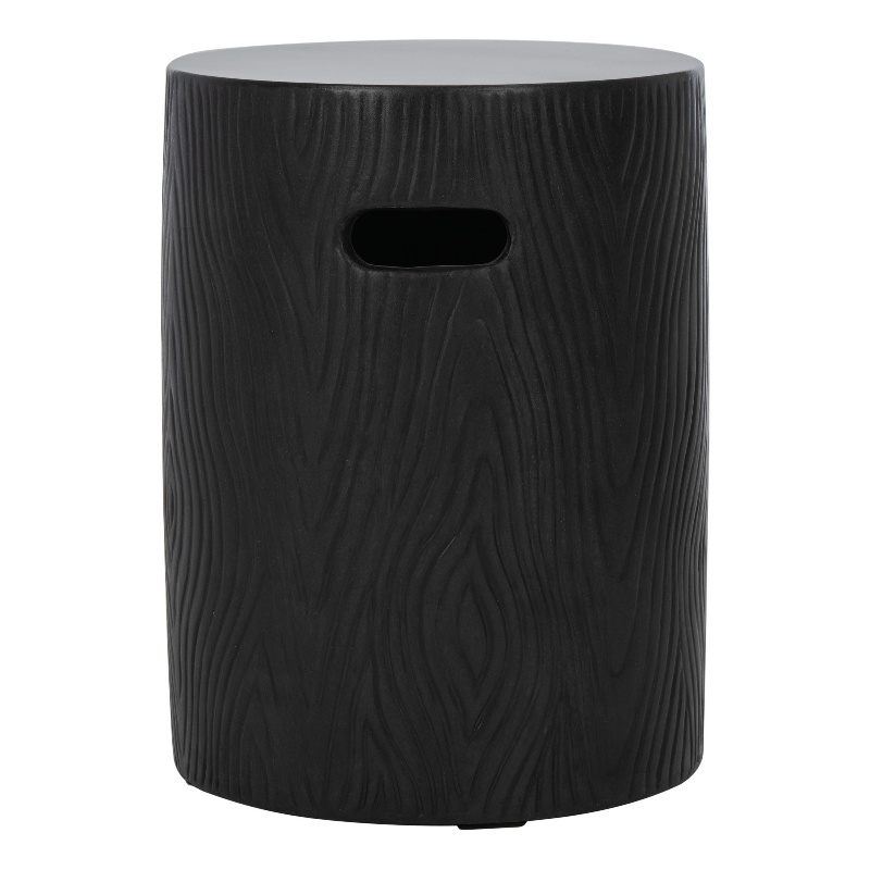 Safavieh Trunk  In/Outdoor Concrete Accent Stool in Black