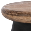 Safavieh Button In/Outdoor Concrete Accent Stool in Black