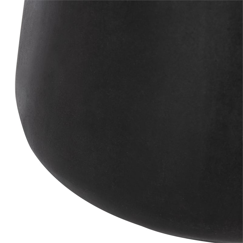 Safavieh Button In/Outdoor Concrete Accent Stool in Black