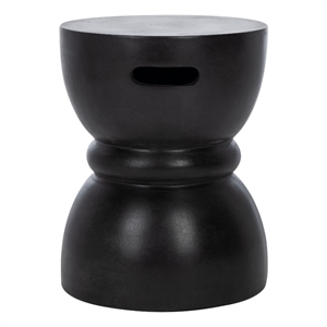Safavieh Haruki  In/Outdoor Concrete Accent Stool in Black