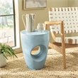 Safavieh Aishi In/Outdoor Concrete Accent Stool in Blue