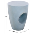 Safavieh Aishi In/Outdoor Concrete Accent Stool in Blue