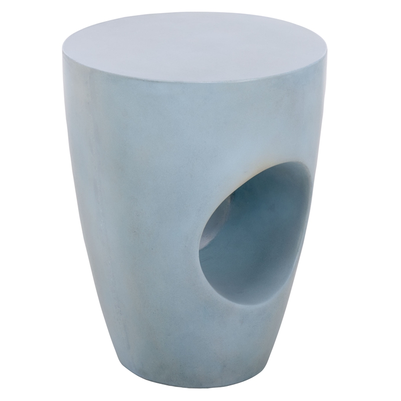 Safavieh Aishi In/Outdoor Concrete Accent Stool in Blue