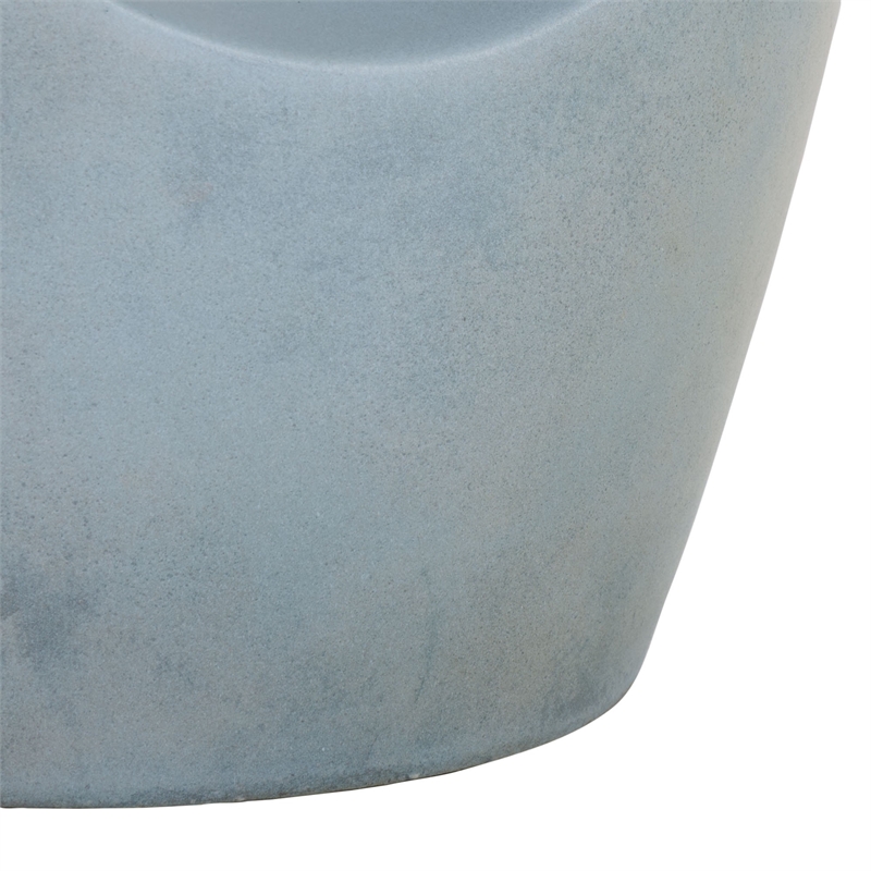 Safavieh Aishi In/Outdoor Concrete Accent Stool in Blue