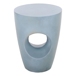 Safavieh Aishi In/Outdoor Concrete Accent Stool in Blue